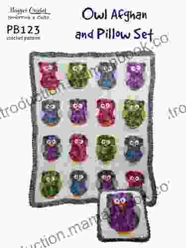 Crochet Pattern Owl Afghan And Pillow Set PB123 R